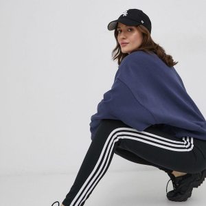 Adidas Originals Bluza damska kolor granatowy gładka