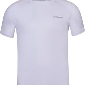 Babolat Koszulka Tenisowa Chłopięca Z Krótkim Rękawem Play Crew Neck Tee Biały