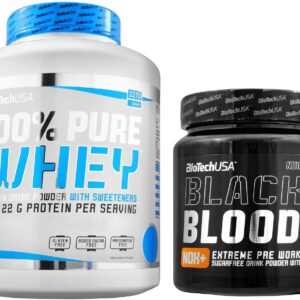 Odżywka białkowa Biotech 100% Pure Whey 2270g + Black Blood Nox 330g