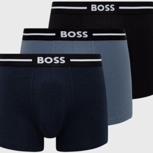 BOSS bokserki 3-pack męskie kolor niebieski