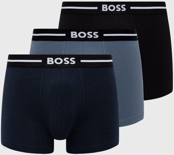 BOSS bokserki 3-pack męskie kolor niebieski