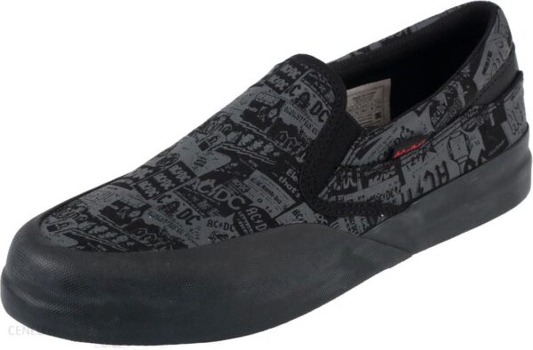 buty damskie DC - AC/DC - T:N:T. - SLIP ON - BLACK - ADBS300363-BLK