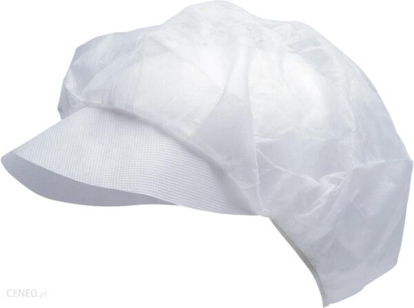 Cerva Jednorazowa ochronna czapka z daszkiem unisex 03140002 biały