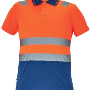Cerva Męska koszula polo HI-VIS 03050053 pomarańczowy/navy 3XL