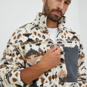 Columbia bluza męska kolor beżowy wzorzysta