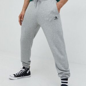Converse spodnie dresowe kolor szary gładkie