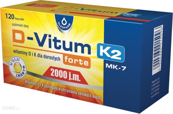 D-Vitum forte 2000 j.m. K2 (MK-7) 120 kaps