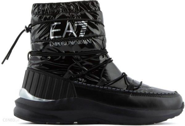 Damskie Śniegowce Ea7 Emporio Armani X8M002 Snow Boot Laces High X8M002Xk230R926 – Czarny