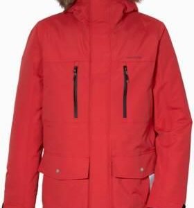 Didriksons Fredrik Mens Parka Kurtka L 22/23 Flow Red Czerwony