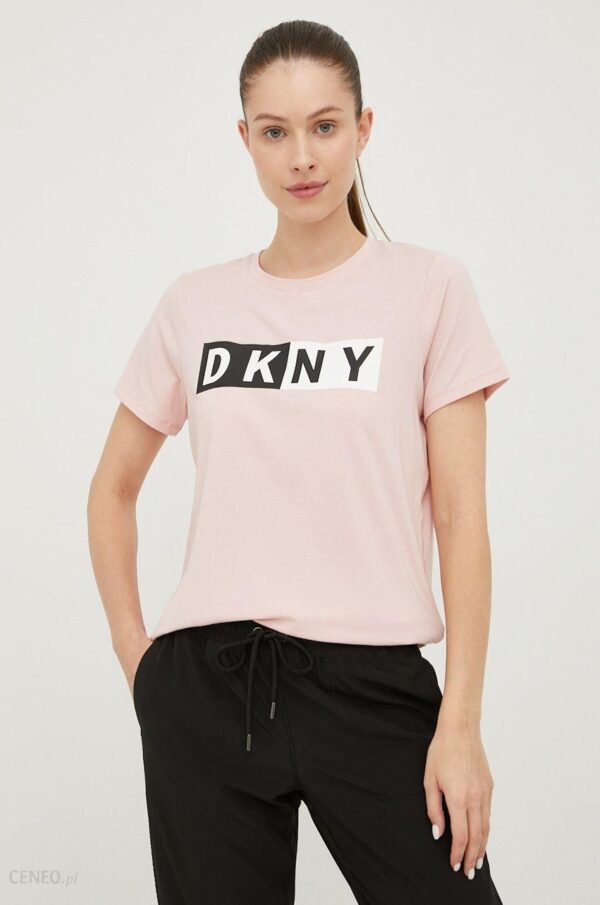 Dkny t-shirt damski kolor różowy