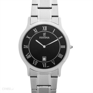 Festina Casual Mens Stainless Steel Black Dial Bracelet 40mm Watch F68673