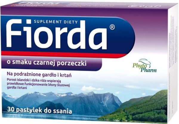 Fiorda smak porzeczkowy 30 pastylek