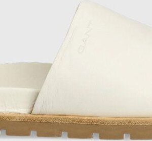Gant klapki skórzane Costally damskie kolor biały