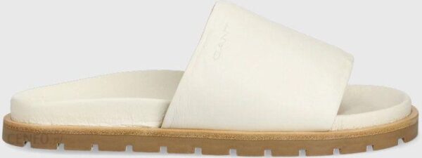 Gant klapki skórzane Costally damskie kolor biały