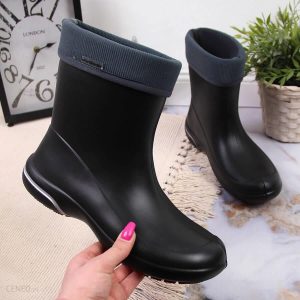 Kalosze z skarpetą ocieplane czarne Nordman