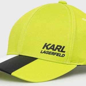 Karl Lagerfeld czapka kolor zielony z nadrukiem