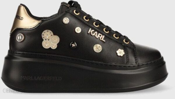 Karl Lagerfeld sneakersy skórzane ANAKAPRI kolor czarny