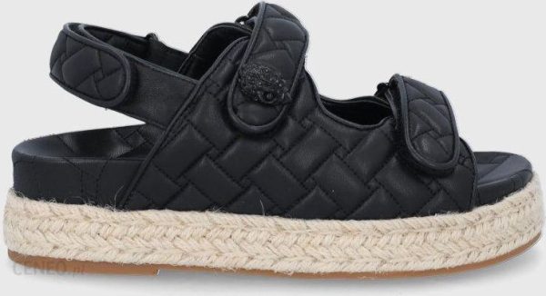 Kurt Geiger London sandały skórzane damskie kolor czarny na platformie
