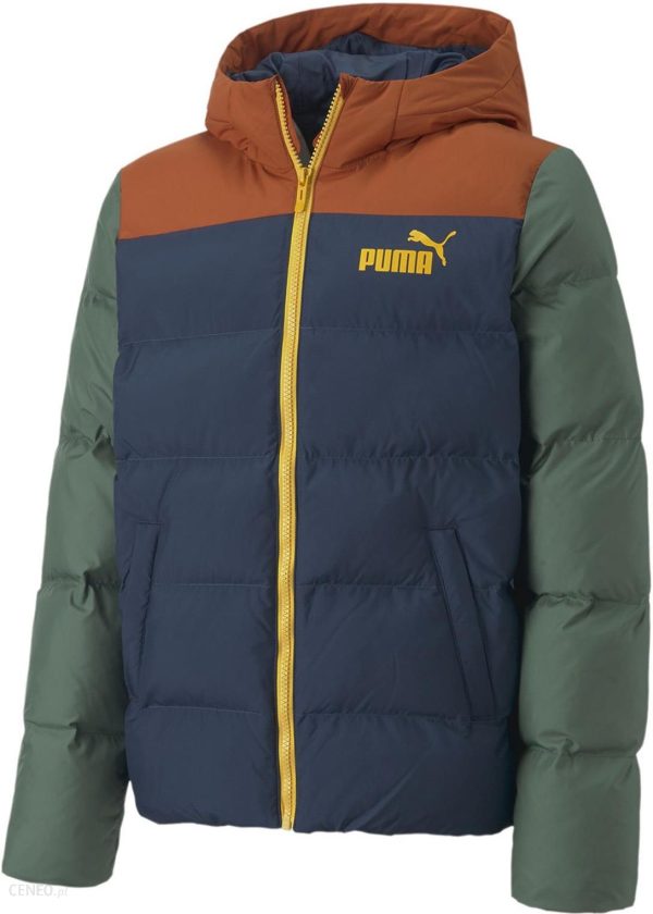 Kurtka z kapturem chłopięca Puma COLOURBLOCK POLYBALL granatowa 84986064