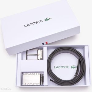 Lacoste męski zestaw prezentowy pasek z klamrą płaską i ze szpilą