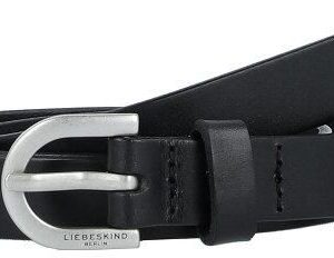 Liebeskind Belt2A Pas skórzana black 75 cm