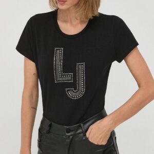 Liu Jo t-shirt damski kolor czarny