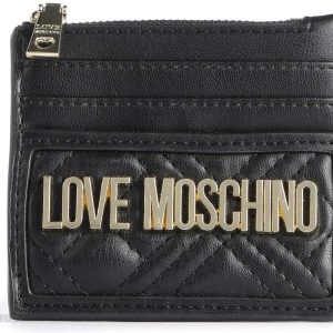 Love Moschino Quilted Etui na karty kredytowe czarny