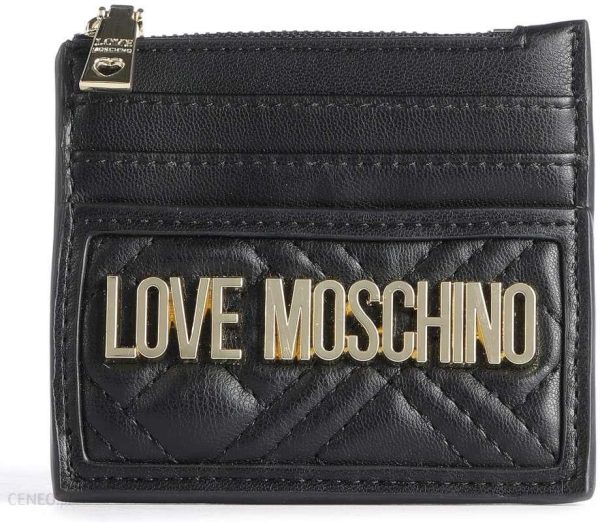 Love Moschino Quilted Etui na karty kredytowe czarny