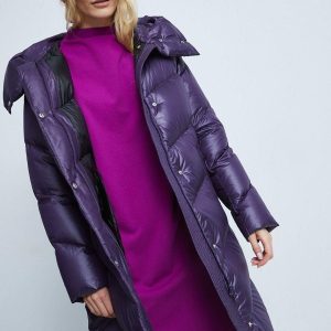 Medicine Płaszcz puchowy kolor fioletowy zimowy