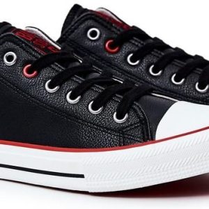 Męskie Skórzane Trampki BIG STAR JJ174068 Czarne : Rozmiar - 41