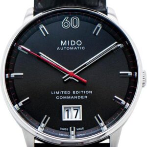 Mido Commander Big Date 60th Anniversary Limited Edition Automatic Black Dial M0216261608100