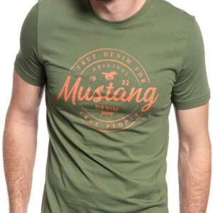 Mustang T-Shirty Męskie Logo Tee Cypress 1009937 6348