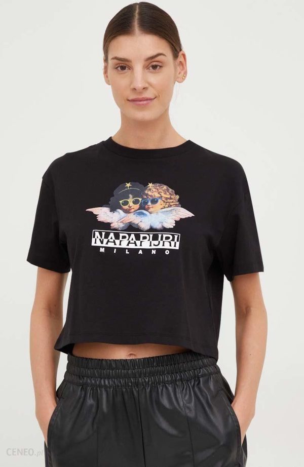 Napapijri t-shirt bawełniany x Fiorucci kolor czarny