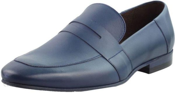 Niebieskie skórzane buty męskie Fabre 4200 41