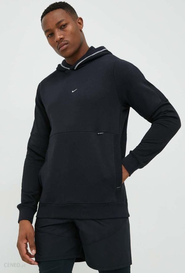 Nike bluza męska kolor czarny z kapturem gładka