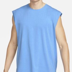 Nike Męska koszulka bez rękawów Nike Yoga Dri-FIT - Niebieski
