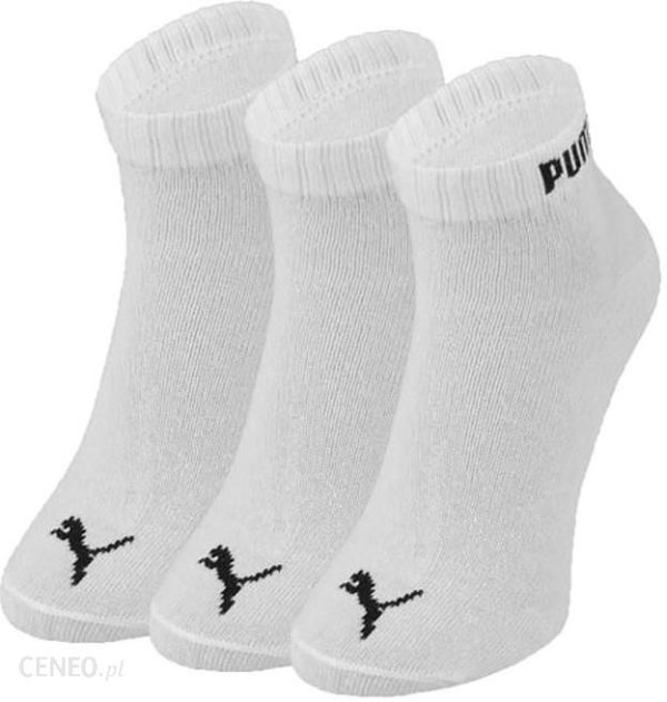PUMA STOPKI Skarpety QUARTER 3 pary białe