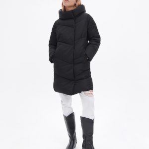 Reserved - Pikowany płaszcz - Czarny