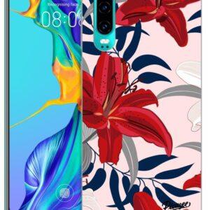 Silikonowe Przeźroczyste Etui Na Huawei P30 - Red Lily (930010222)