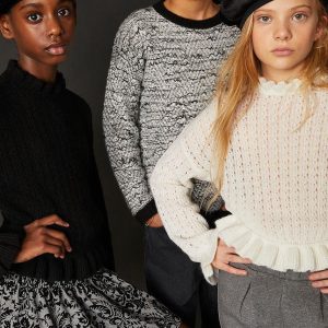 Sisley sweter z domieszką wełny dziecięcy kolor biały lekki