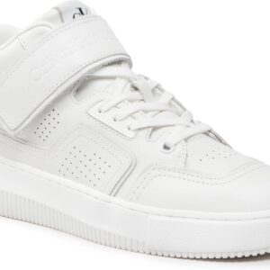 Sneakersy CALVIN KLEIN JEANS - Chunky Cupsole Laceup Mid Lth Wn YW0YW00841 Bright White YAF