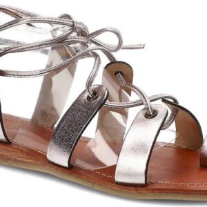 Srebrne Sandały Les Tropeziennes Skórzane Buty Damskie