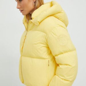Tommy Hilfiger kurtka puchowa damska kolor żółty zimowa