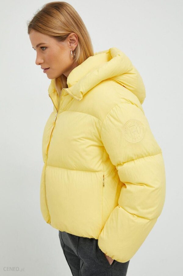Tommy Hilfiger kurtka puchowa damska kolor żółty zimowa