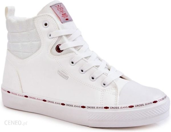 Trampki Męskie Wysokie Ocieplone Cross Jeans KK1R4056C Białe : Rozmiar - 43