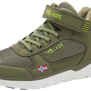 Trollkids Sneakersy "Stavanger Mid" w kolorze zielonym
